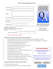 Web Course Registration Form